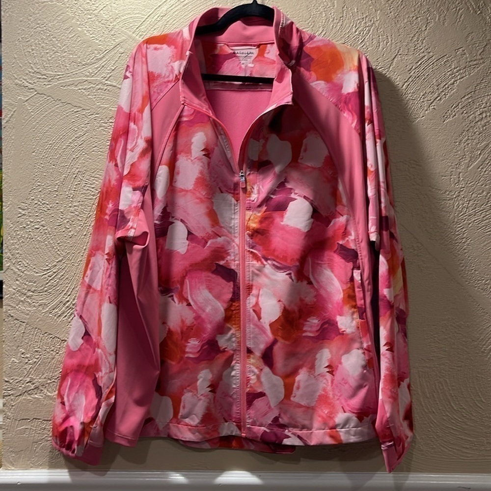 NEW ATHLETA PLUS ENERGY CORAL PINK RUN WITH IT JACKET SIZE 3X or L - Picture 3 of 9